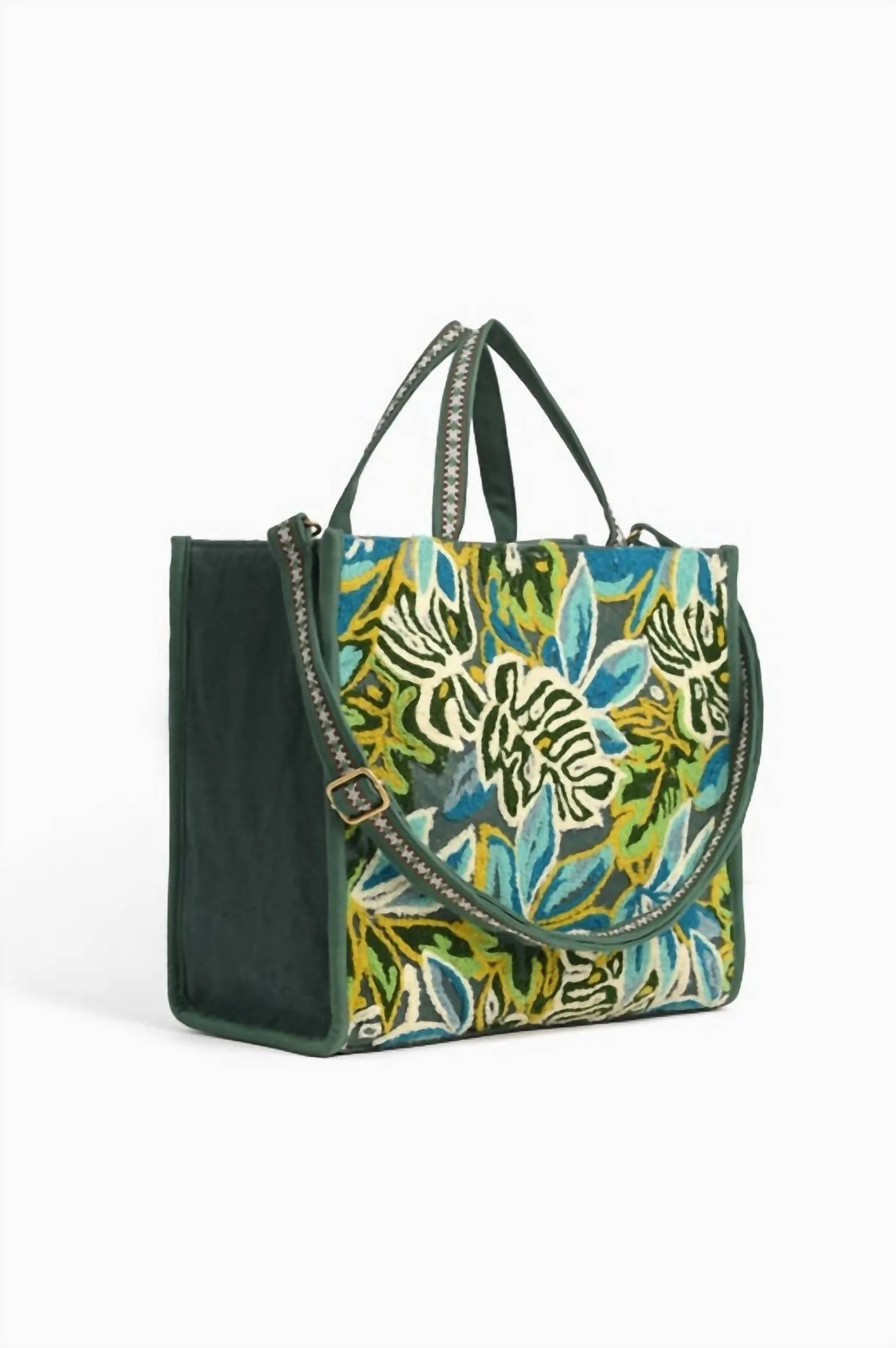 America & Beyond - Women's Monstera Embellished Bag