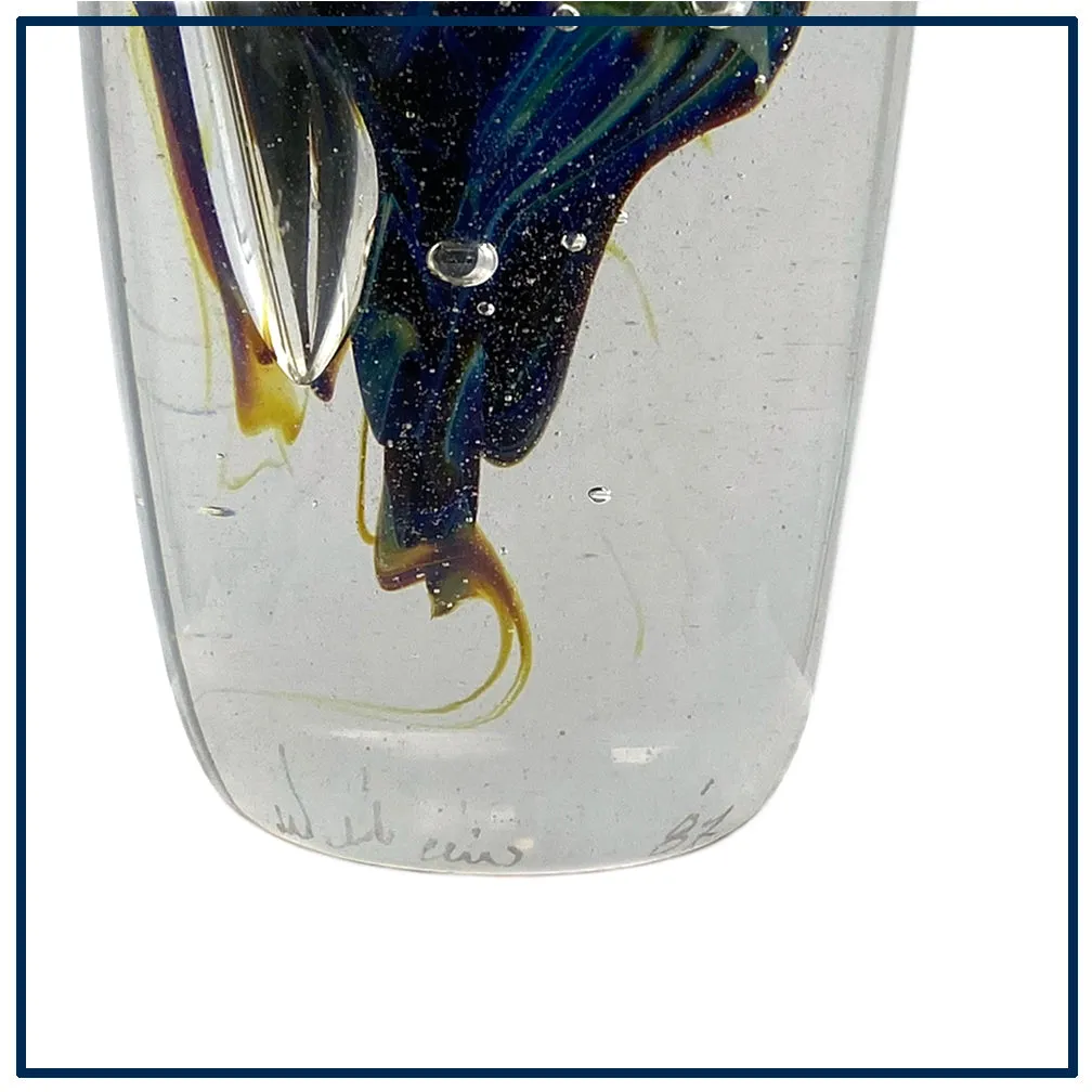 Art Glass Perfume Bottle With Artist Signed