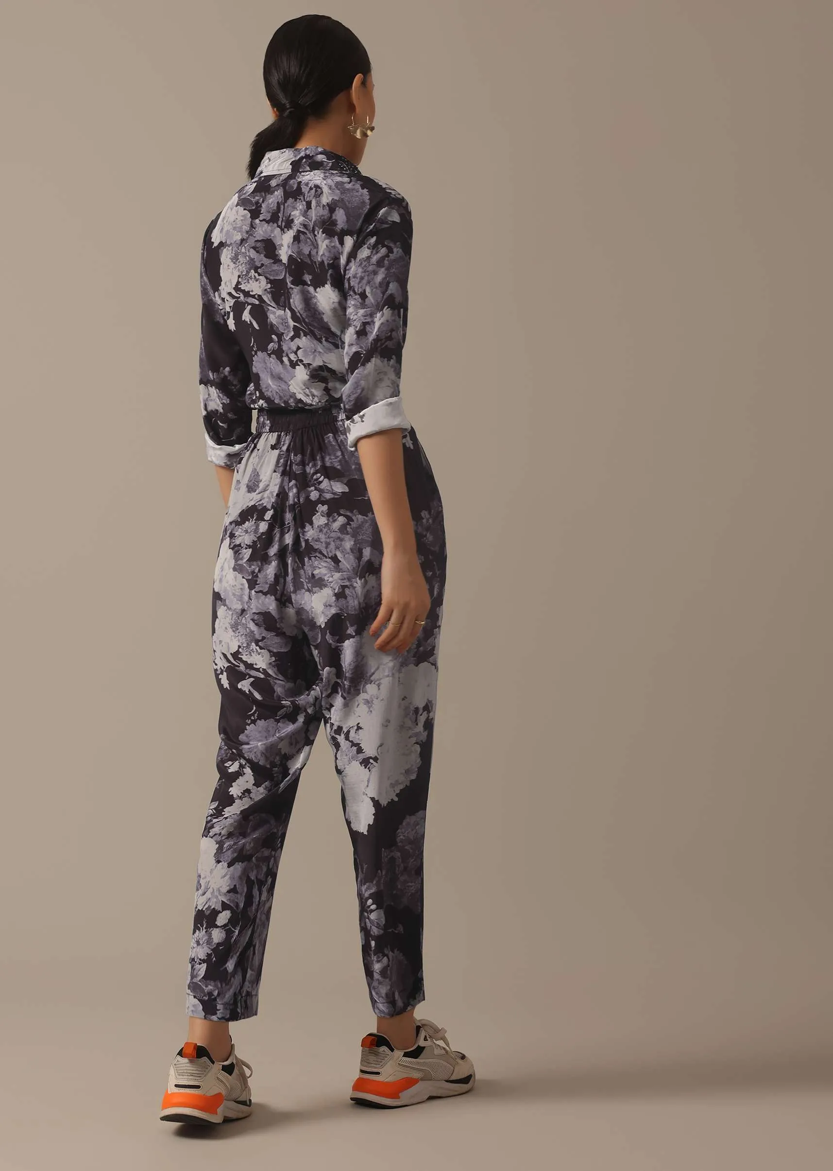 Black Floral Print co ord set