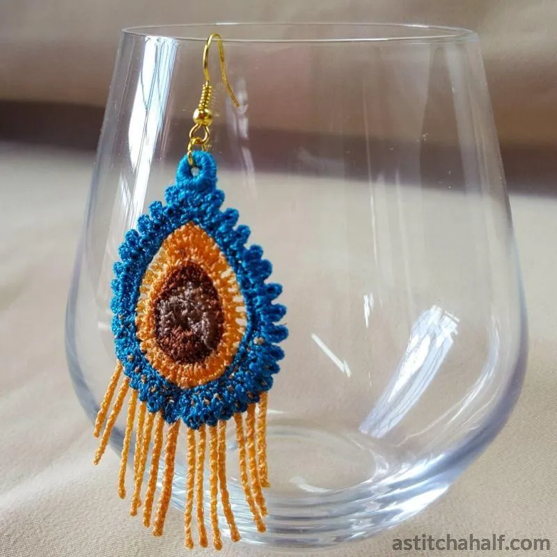 Boho Chic Feathery Freestanding Lace Earrings