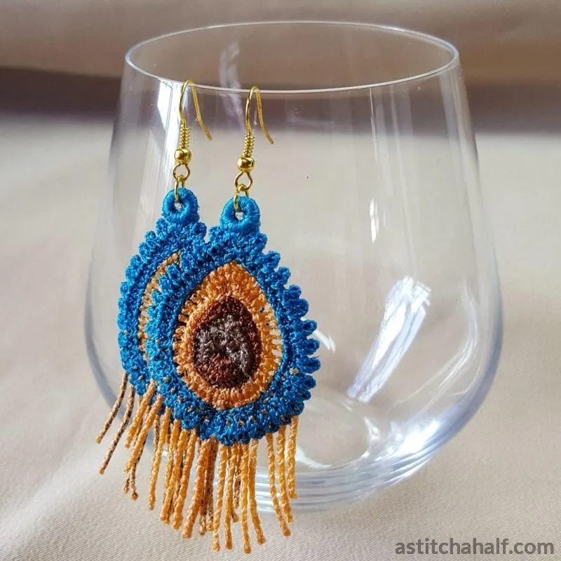 Boho Chic Feathery Freestanding Lace Earrings