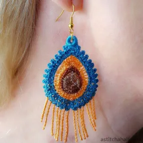 Boho Chic Feathery Freestanding Lace Earrings