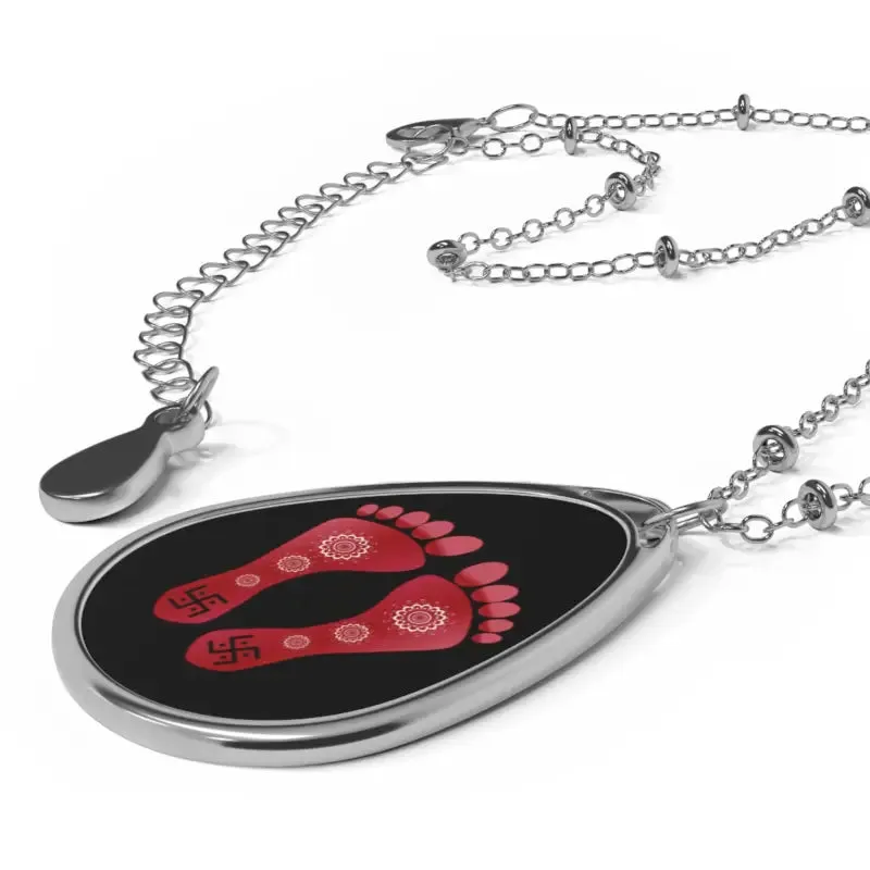 Dazzling Shiny Oval Zinc Alloy Necklace