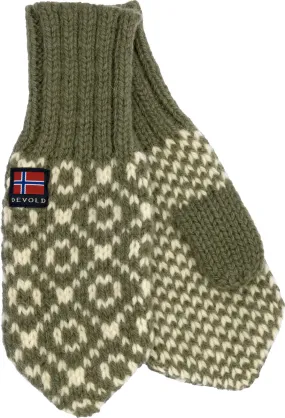 Devold Svalbard Mittens Olive/Offwhite | Buy Devold Svalbard Mittens Olive/Offwhite here | Outnorth