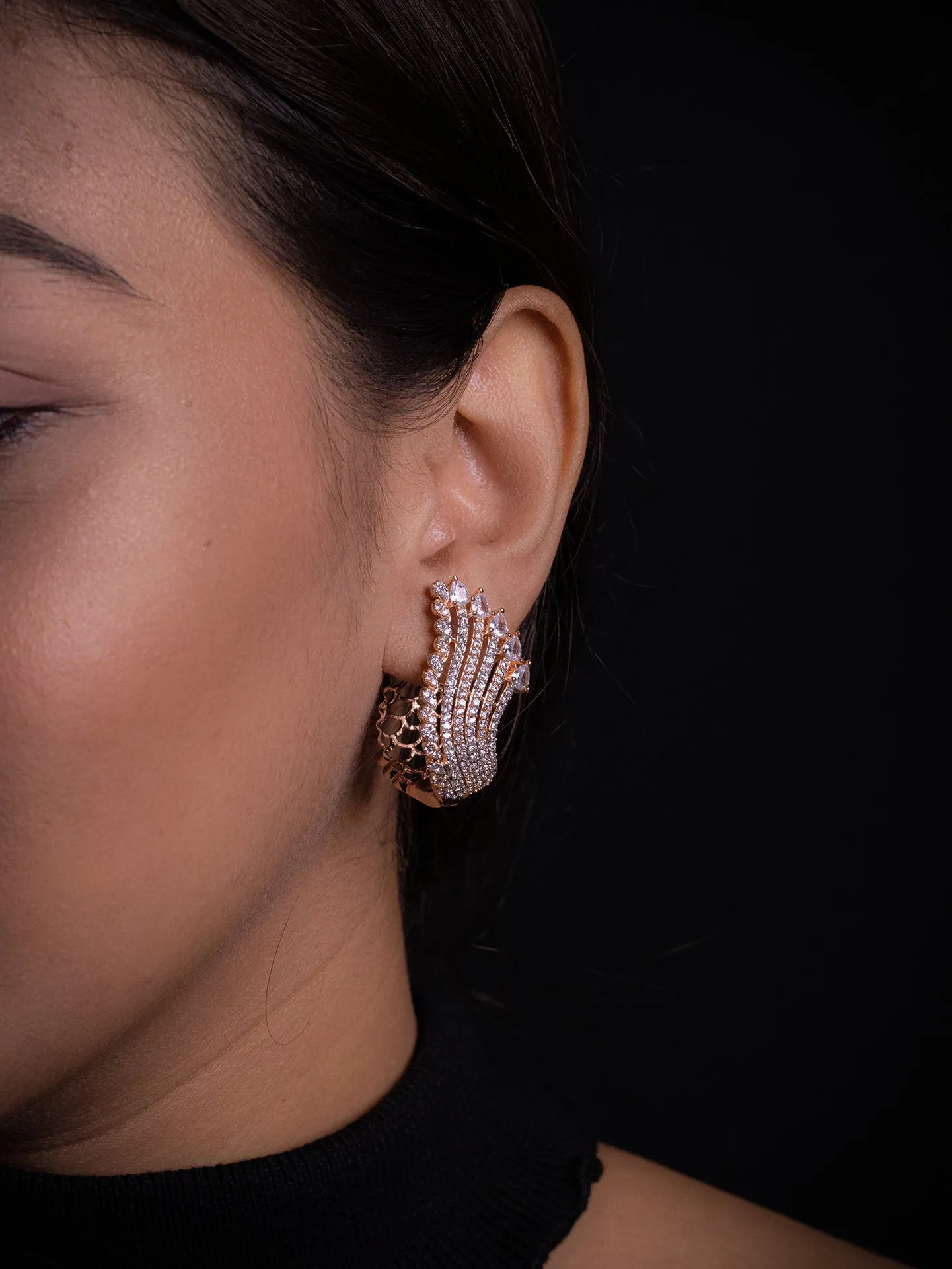 Dhriti Rose Gold Earrings