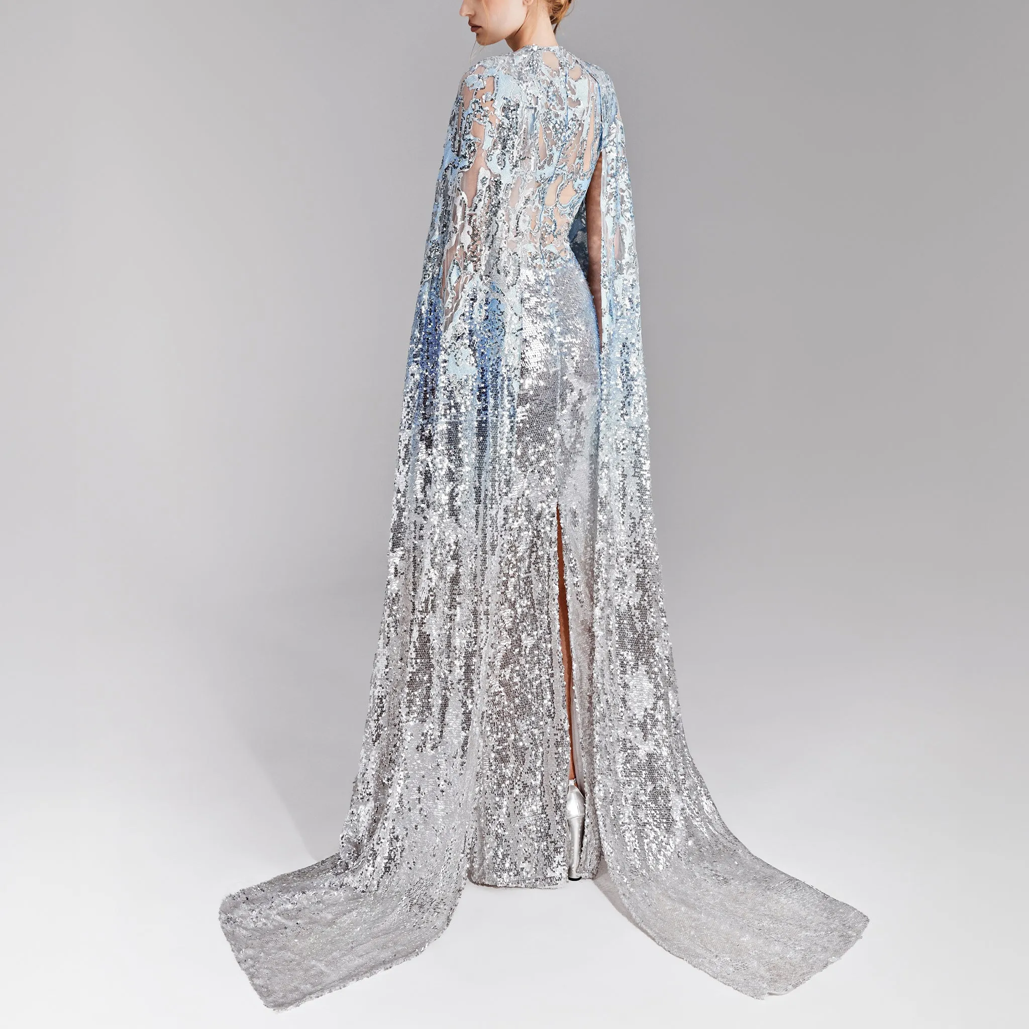 Fully Sequined Long Dress