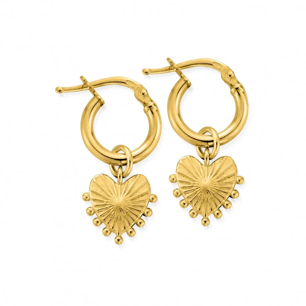 Glowing Beauty Small Hoops - Gold - GEH3197