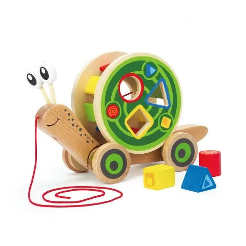 Hape Toddler Pull Walk-A-Long Snail