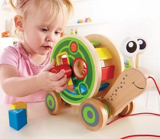 Hape Toddler Pull Walk-A-Long Snail