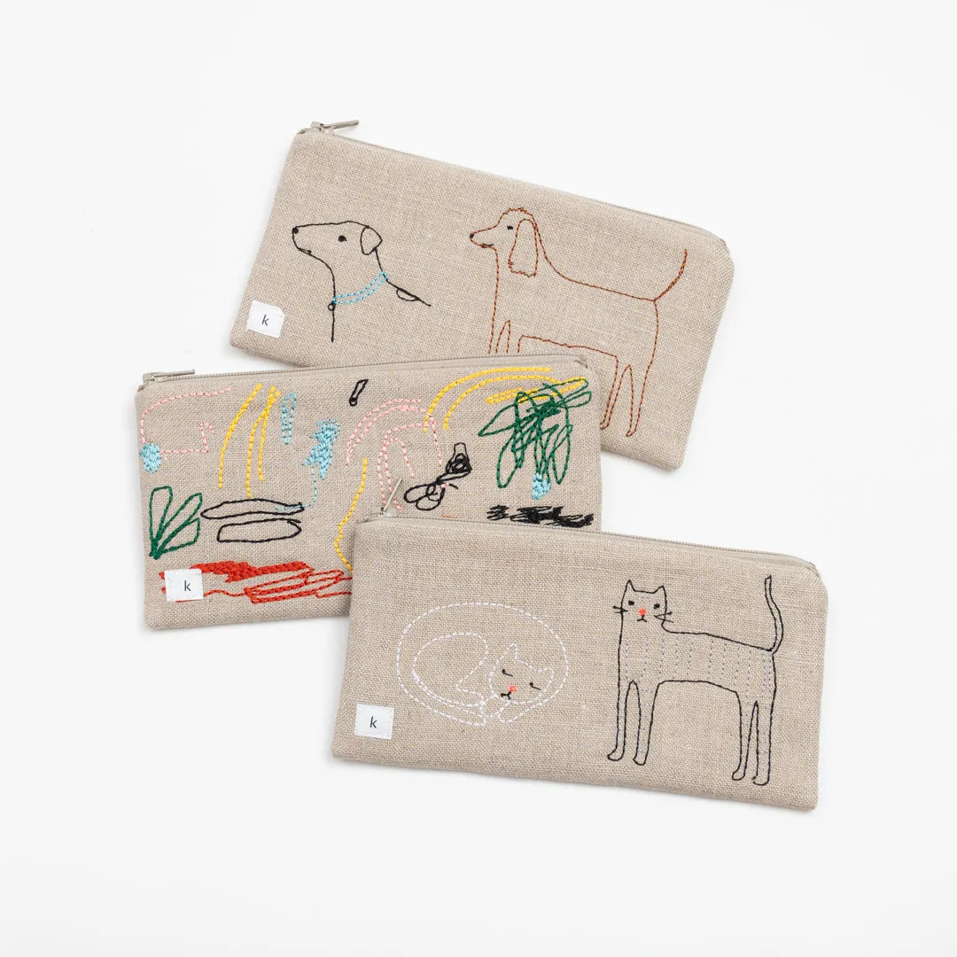 k studio Dogs flat pouch