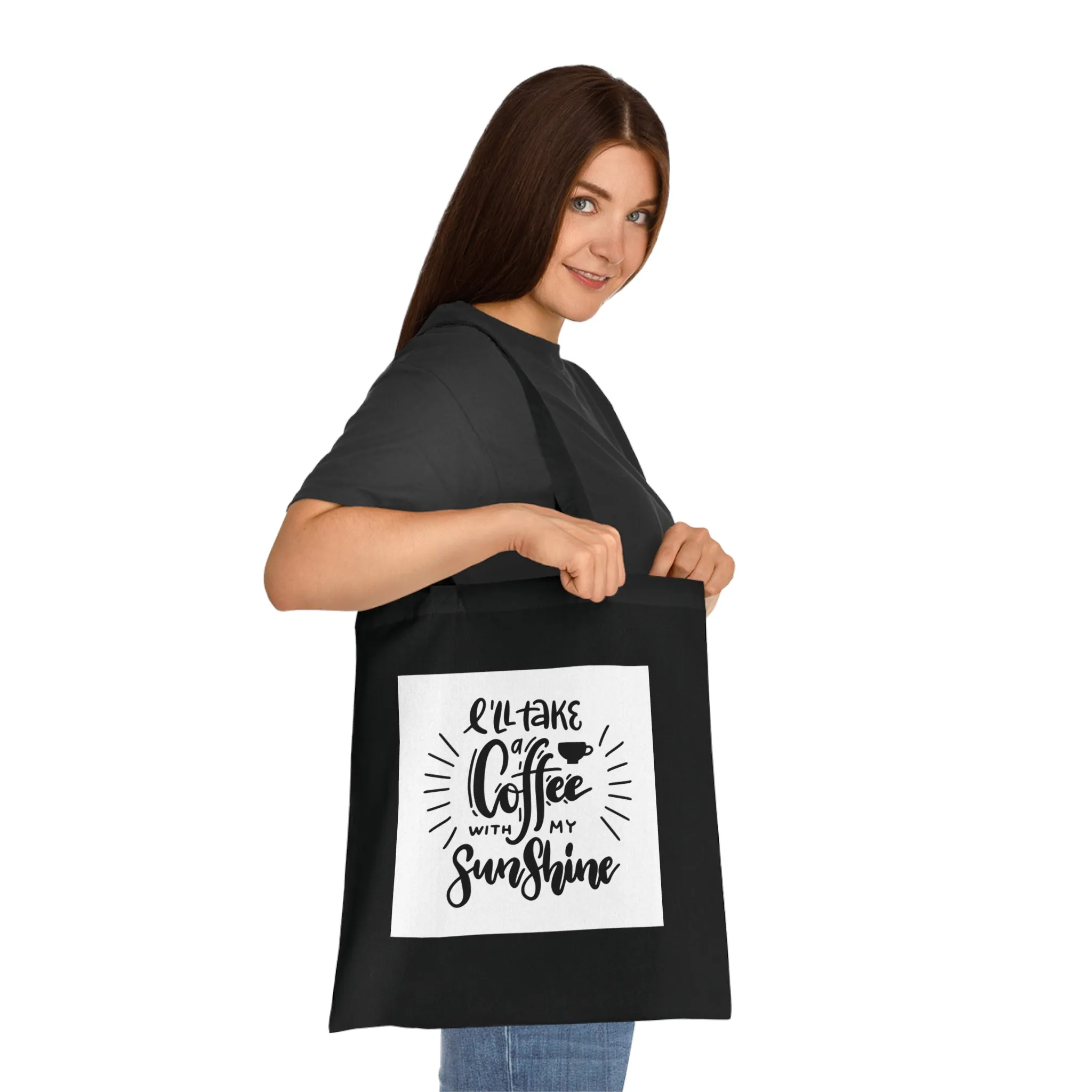 L'll Take Coffee with My Sunshine Cotton Tote Bag