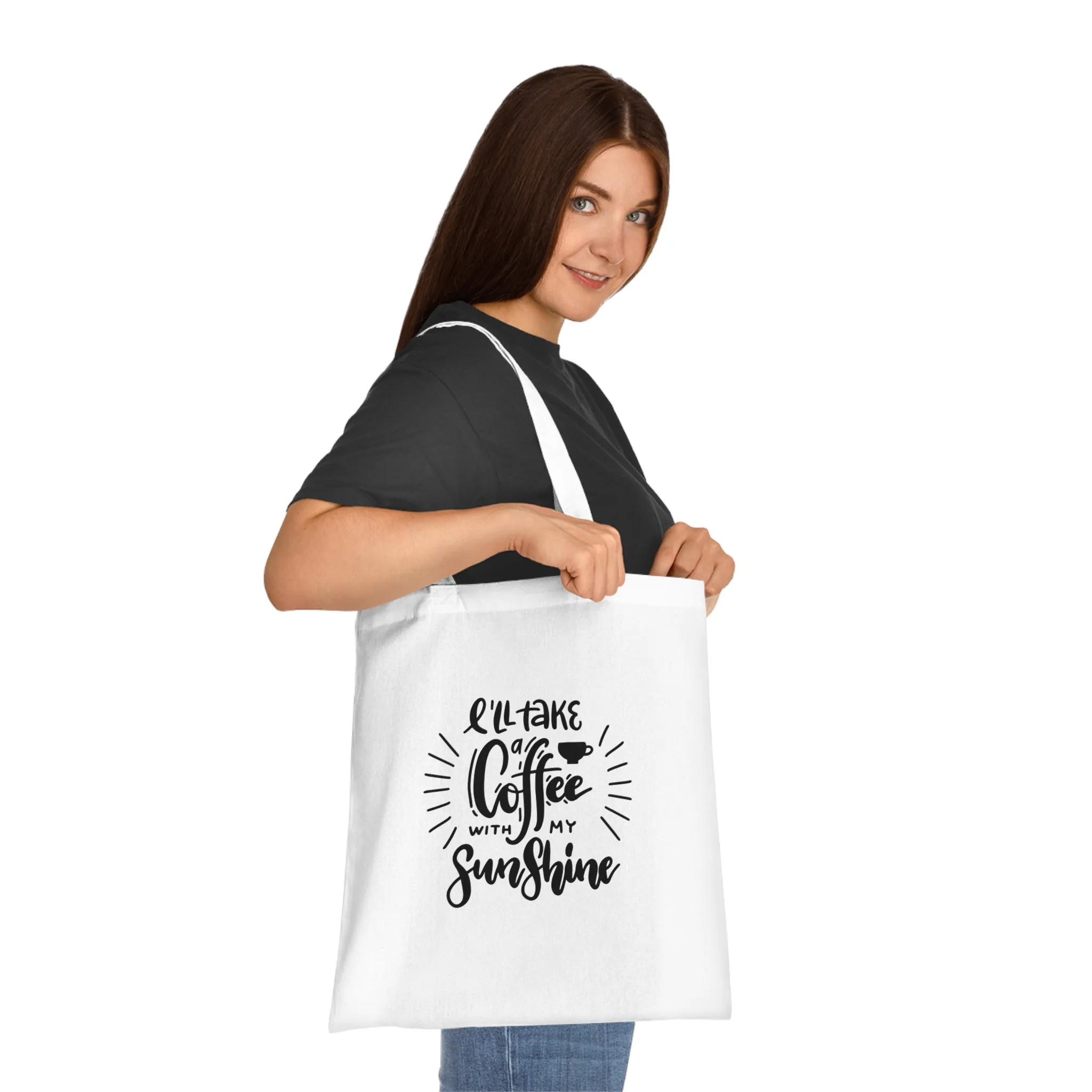 L'll Take Coffee with My Sunshine Cotton Tote Bag