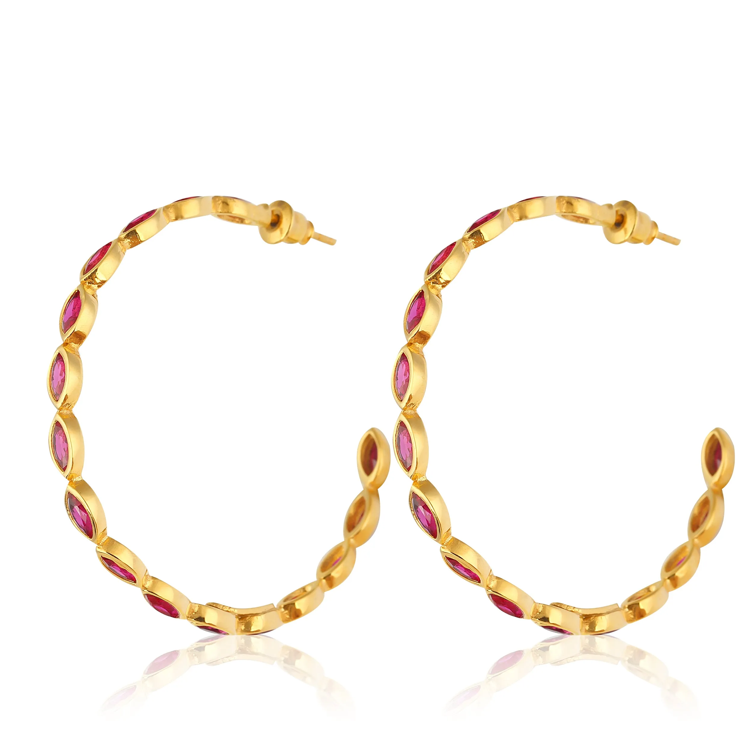 Nenet Hoop Earrings - Vibrant Pink