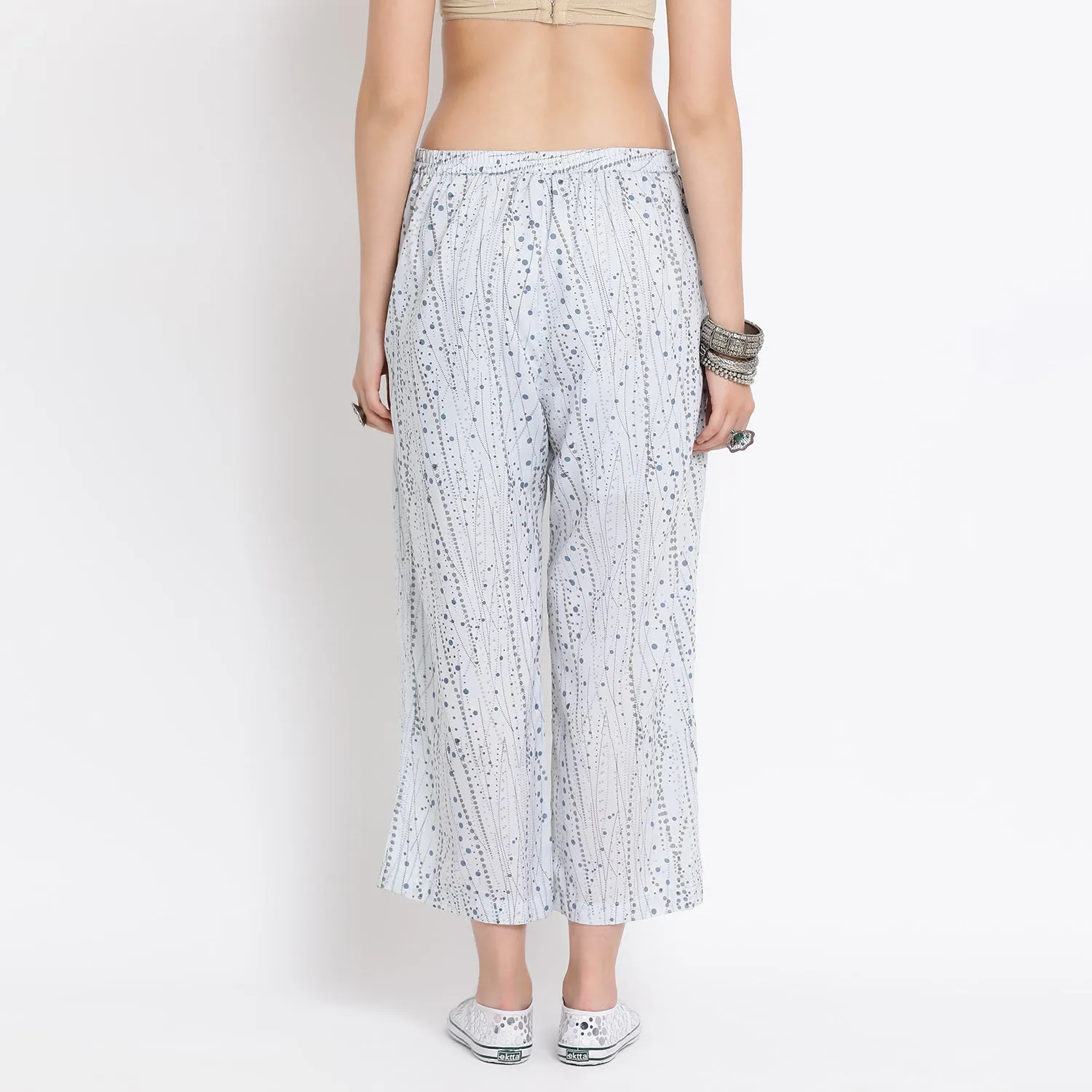 Sky Blue printed plazzo