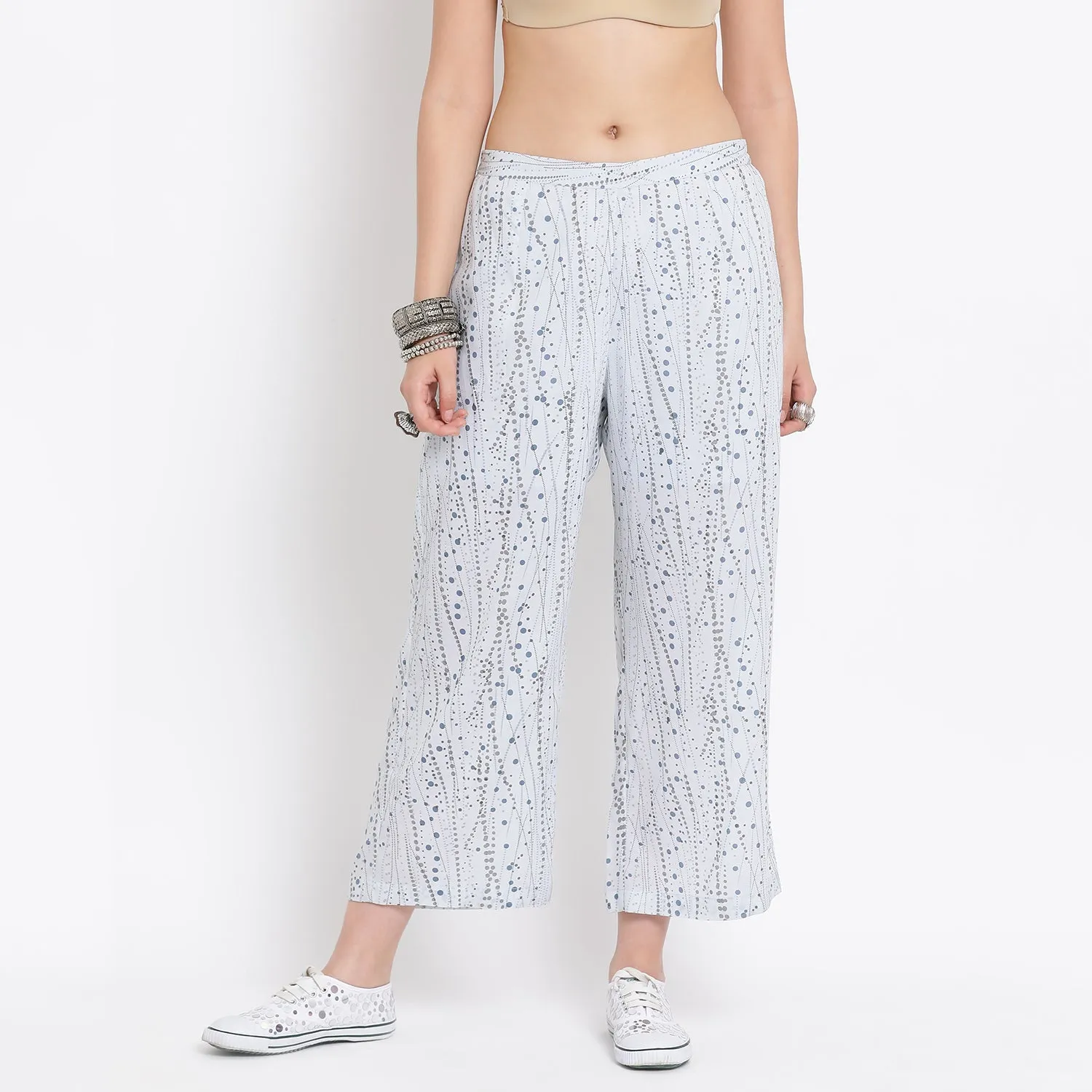 Sky Blue printed plazzo