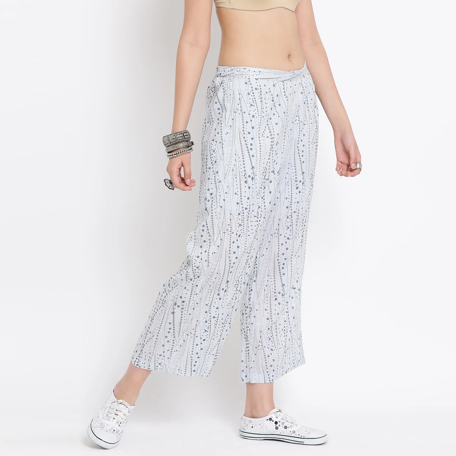 Sky Blue printed plazzo