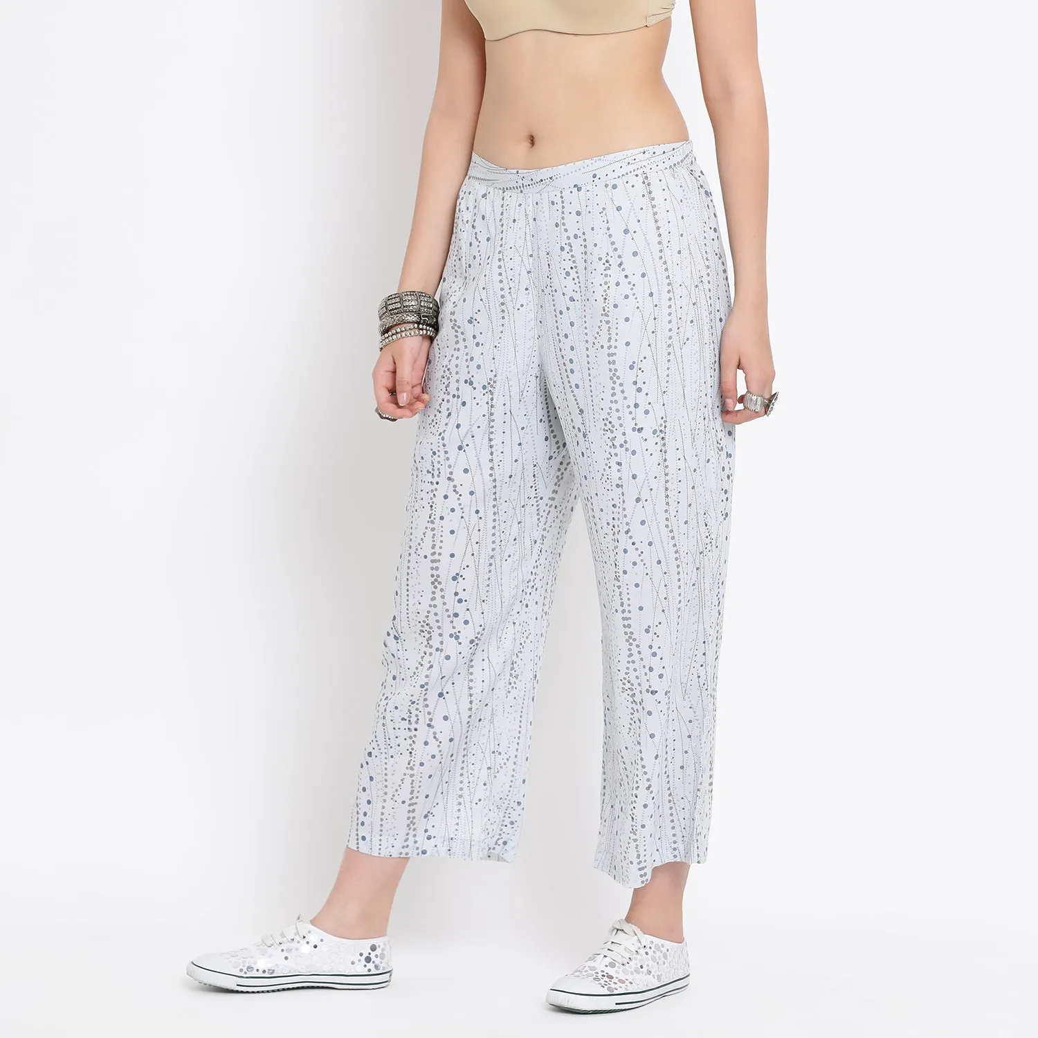 Sky Blue printed plazzo