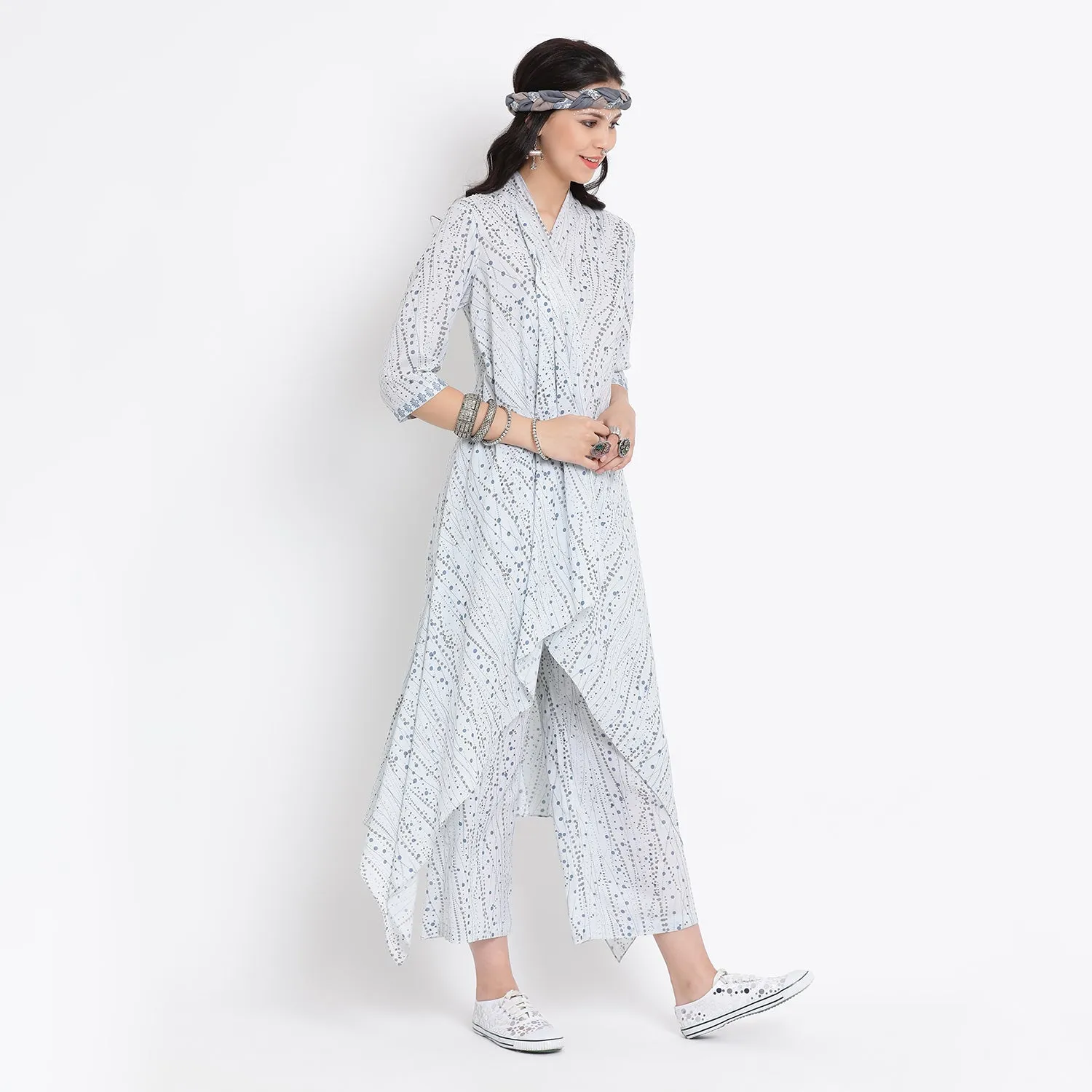 Sky Blue printed plazzo