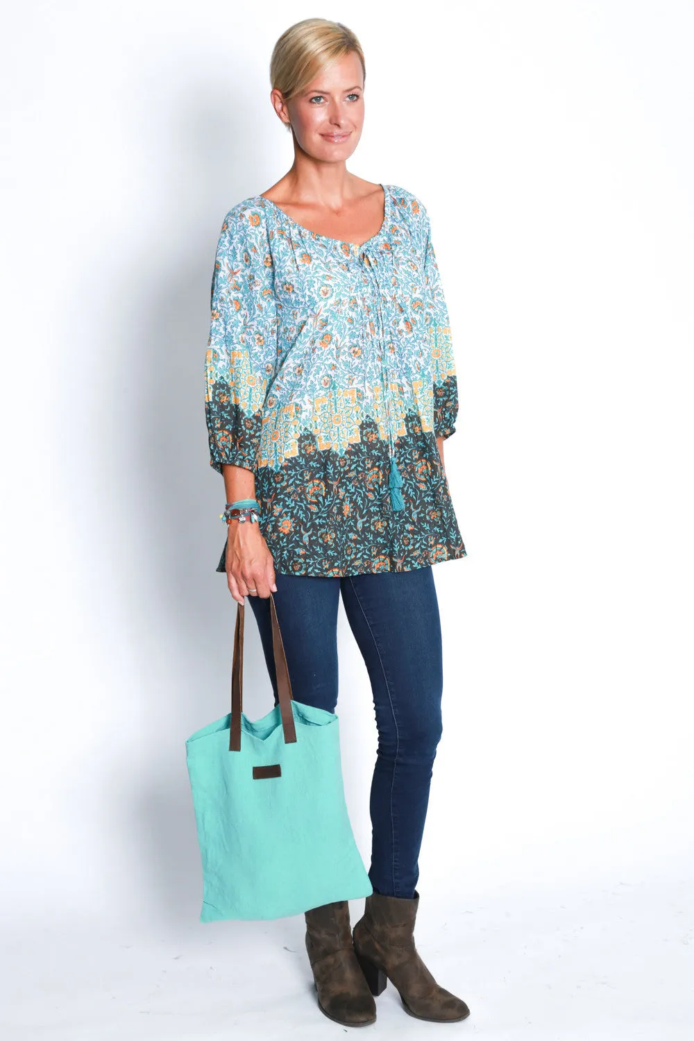Trafalgar Tote in Aqua
